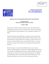 Intervention on human dimension activities