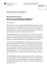 Statement on assistance and access to justice for victimsof tafficking