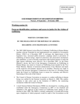 Written contribution regarding anti-trafficking activities