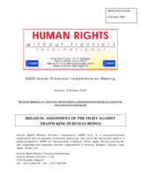 Written contribution on Assessment of the fight against trafficking in human beings