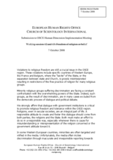 Statement on freedom of religion