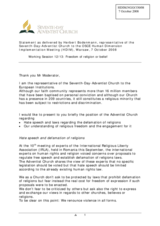 Statement by Mr. Herbert Bodenmann,