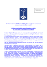 Contribution - A follow-up on the MISA case in Romania as a call for the development of the Spiritual Human Rights