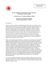 Statement by Ambassador Yusuf Buluc