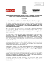 Written contribution on the violation of asylum seekers human rights