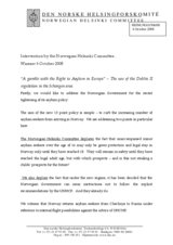 Intervention on asylum seekers in Norway