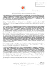 Contribution on humanitarian issues and migrants