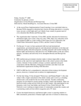 Statement on 'Implementation of Democracy and Human Rights Education in Bosnia and Herzegovina'