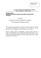 Statement in exercise of the Right of Reply