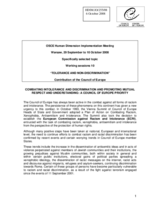 Written contribution on combating intolerance and discrimination
