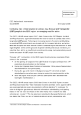 Contribution on 'Combating hate crimes targeted at Lesbian, Gay, Bisexual and Transgender (LGBT) people in the OSCE region: an emerging need for action'