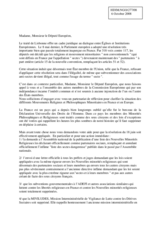 Statement on religious discrimination