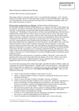 Written contribution on cults and sects