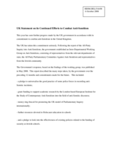 UK Statement on its Continued Efforts to Combat Anti-Semitism