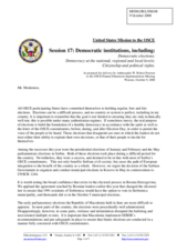 Statement by Ambassador W. Robert Pearson