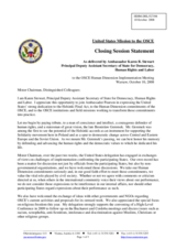 Statement by Ambassador Karen B. Stewart