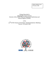 Closing Remarks by Ambassador Janez Lenarcic