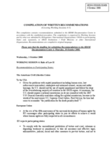 Compilation of Written Recommendations, covering Working Sessions 4-5