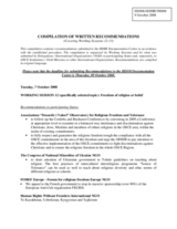 Compilation of written recommendations - Working Sessions 12-13