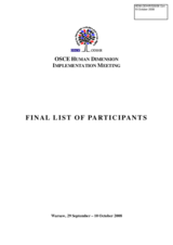 Final List of Participants