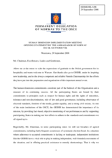 Opening statement by Ambassador of Guttorm Vik