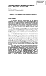 Statement on the law-making process