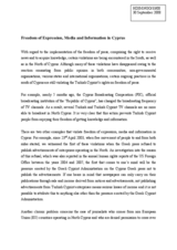 Statement on Freedom of Expression, Media and Information in Cyprus