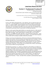 Statement by Mr. Bruce Turner, Director of European Security and Political Affairs