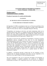 Statement in exercise of the Right of Reply