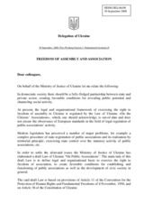 Statement on freedom of assembly and association
