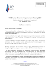 EU Recommendations on fundamental freedoms