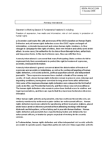 Statement on fundamental freedoms