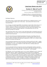 Statement by Ambassador Robert Pearson on human rights protection in combating terrorism