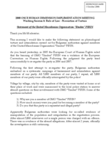 Statement on prevention of torture