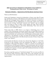 Statement on national minorities