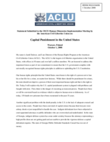Statement on the capital punishment in the United States