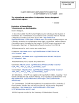 Statement on protection of human rights