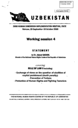 Statement by Dr. Akmal Saidov