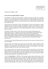 Intervention on the capital punishment