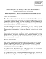 Statement on freedom of movement