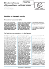 The Council of Europe information on abolition of the death penalty