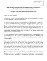 Statement on freedom of associaton