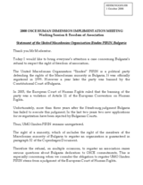 Statement on freedom of association