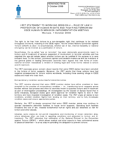 Statement on protection of human rights and fighting terrorism