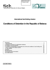 Report on Conditions of Detention in the Republic of Belarus
