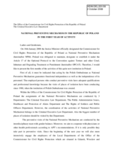 Statement on ' The National Preventive Mechanism'