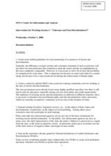 Intervention on tolerance and non-discrimination