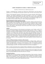 Contribution on 'Ethnic minorities in Georgia: current situation'