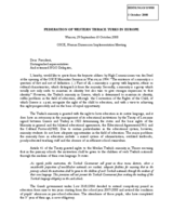 Statement on the Turkish minority in Greece and their education