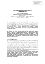 Contribution on national minorities